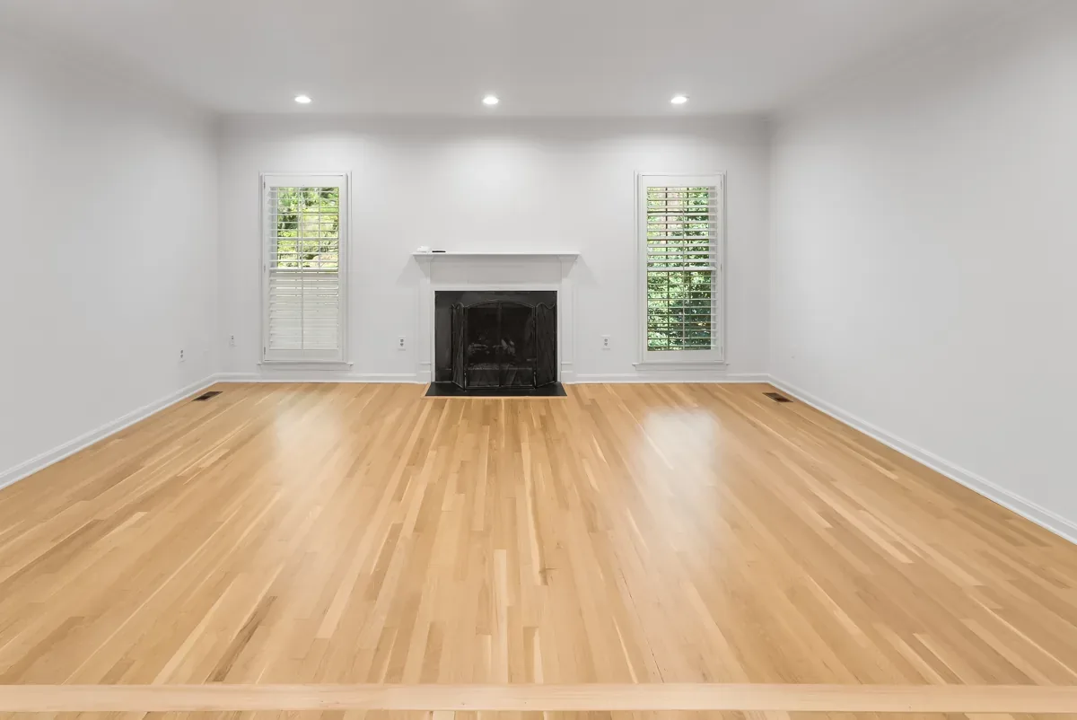Living room with hardwood floors